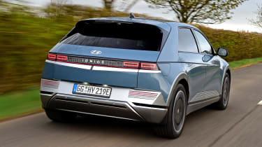 Hyundai Ioniq 5 drive - rear 3/4 tracking