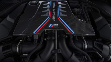 BMW M8 Competition coupe - engine bay 