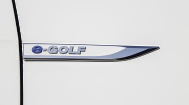 The e-Golf lettering is one of the main giveaways that this isn&#039;t an ordinary Golf