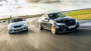 Pair of BMW M2s on track