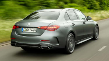 Mercedes C-Class saloon rear 3/4 tracking