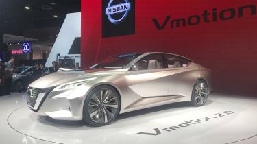 The Nissan Vmotion 2.0 concept is low, long and sleek, and Nissan says it previews the brand&#039;s autonomous future.