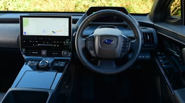 Subaru Solterra SUV interior dashboard