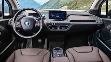 There are no gauges in the BMW i3 – they are replaced with digital screens