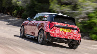 MINI JCW E prototype rear quarter