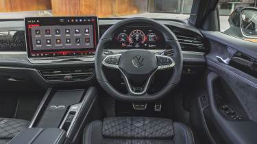 Volkswagen Passat closeup steering wheel