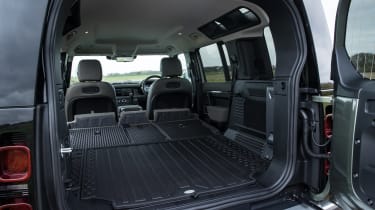 Land Rover Defender SUV boot seats folded