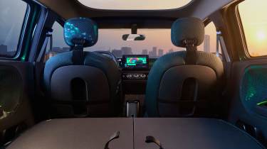 New Renault Twingo prototype rear seats folded