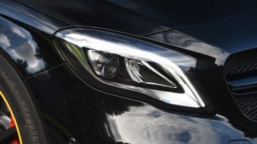 A facelift for the Mercedes GLA made LED headlights standard, boosting visibility