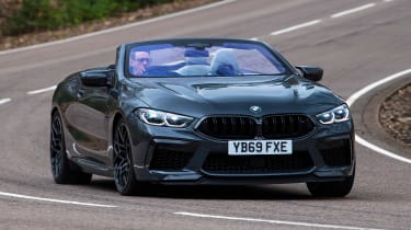 BMW M8 Convertible front 3/4 cornering