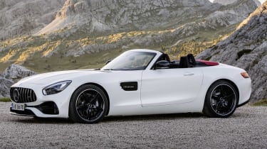 The Mercedes-AMG GT Roadster is set to be hugely desirable, with the same 4.0-litre V8 as the coupe but a folding fabric roof