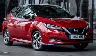 Red Nissan Leaf