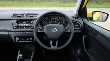 The dashboard is modern and nicely laid-out, if a little dull