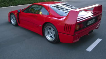 The Ferrari F40 of 1987 is one of the most significant supercars ever, and its turbocharged engine produces 472bhp