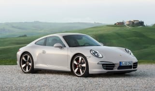 Porsche 911 50 Years Edition coupe front quarter static