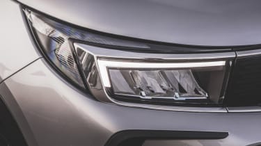 Vauxhall Grandland SUV - headlight close up 