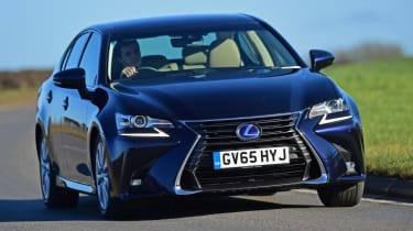 The Lexus GS is effortlessly relaxing to drive, though it’s not as involving as the BMW 5 Series
