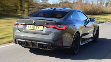 BMW M4 Coupe rear 3/4 tracking
