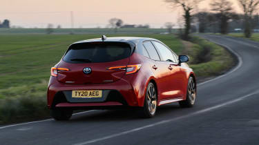 Toyota Corolla hatchback rear 3/4 cornering