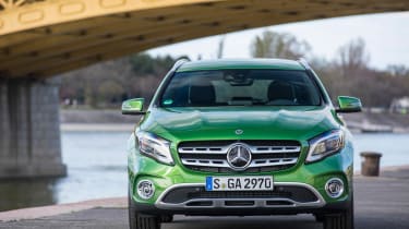 The GLA is based on the Mercedes A-Class hatchback, and it&#039;s easy to see the similarities