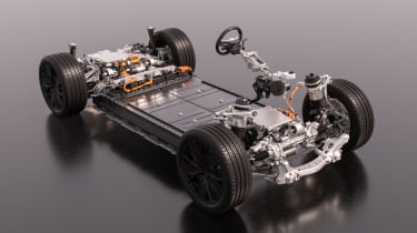 Porsche Macan EV platform cutaway