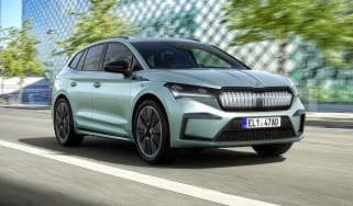 2021 Skoda Enyaq iV - front 3/4 dynamic view