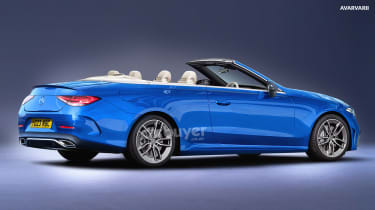 mercedes cle convertible render rear