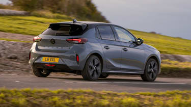 Vauxhall Corsa Electric facelift UK drive rear dynamic