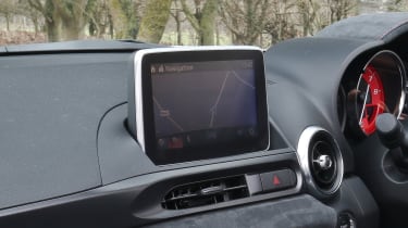 Sat-nav - and the rest of the interior - is identical to the MX-5