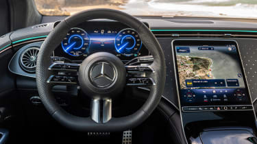 Mercedes EQE SUV steering wheel