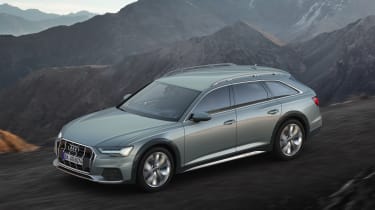 New 2019 Audi A6 Allroad estate - side quarter view driving 