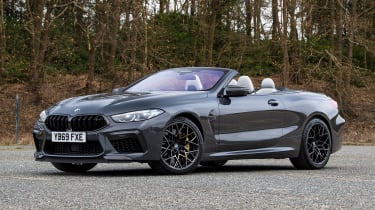 BMW M8 Convertible front 3/4 static