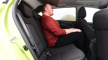 Hyundai i20 facelift UK rear seats sitting