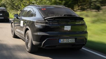 Porsche Macan EV dynamic rear-quarter