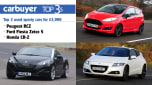 Top 3 used sporty cars for £5,000 header