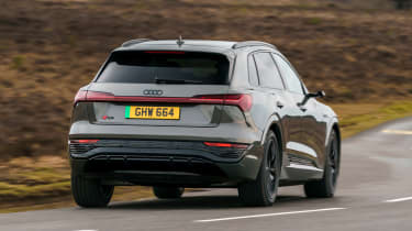 Audi Q8 e-tron SUV rear 3/4 tracking