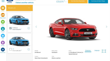 Ford configurator mustang red