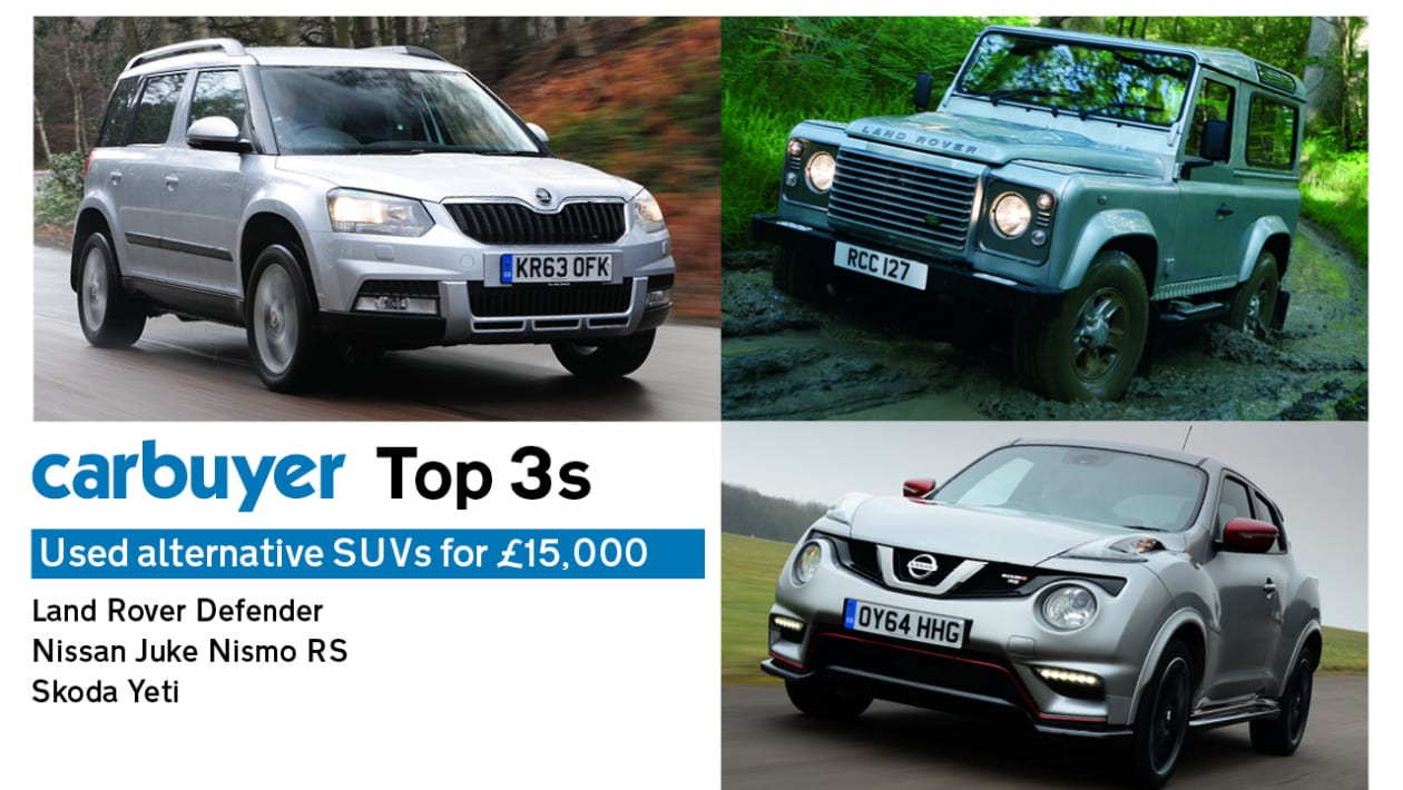 Top 3 used alternative SUVs for £15,000 Carbuyer