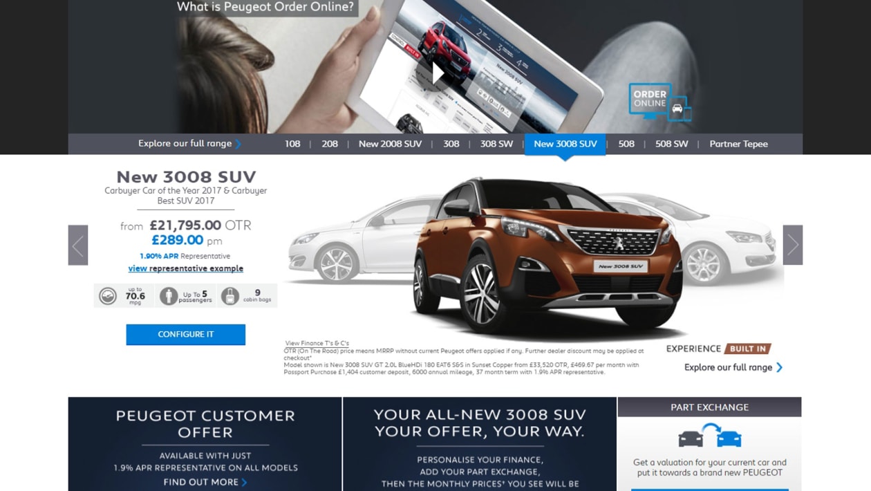 Complete online car sales launched by Peugeot Carbuyer