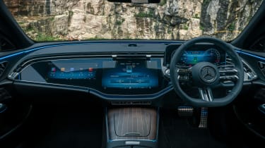 Mercedes E-Class UK drive interior wide