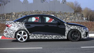 2021 Audi RS3 saloon prototype side view