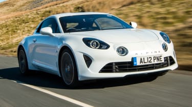 Alpine A110 coupe front 3/4 tracking