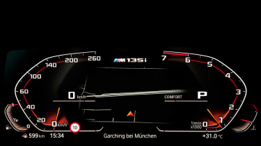 BMW M135i digital instrument cluster