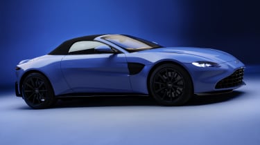 2020 Aston Martin Vantage Roadster - front 3/4 view roof-up