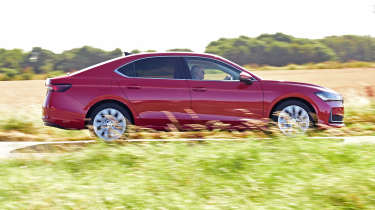 Skoda Superb side driving