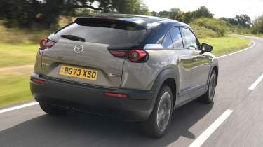 Mazda MX-30 UK rear quarter