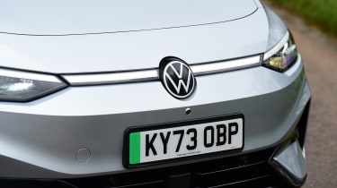 Volkswagen ID.7 UK drive closeup