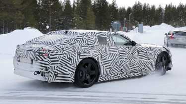 Jaguar Type 00 spy shot rear quarter