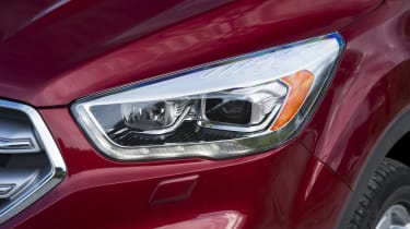 Sharp-looking, angular headlights are typically Ford