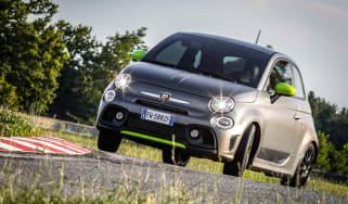Abarth 595 Pista - Front 3/4 dynamic with tail out